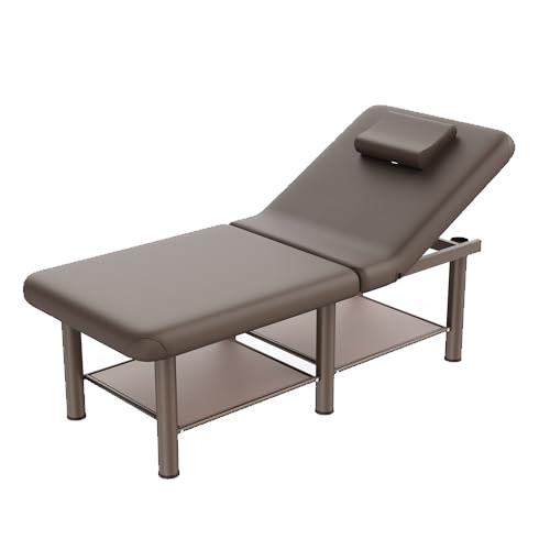 Folding Stationary Massage Table with Backrest and Storage Space for Treatment Table Physical Therapy Table Spa Facial Bed